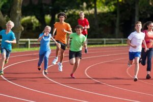 students running on track students running on track